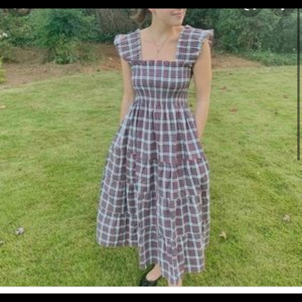 Hill House Ellie Nap Dress Multi Tartan Plaid XS